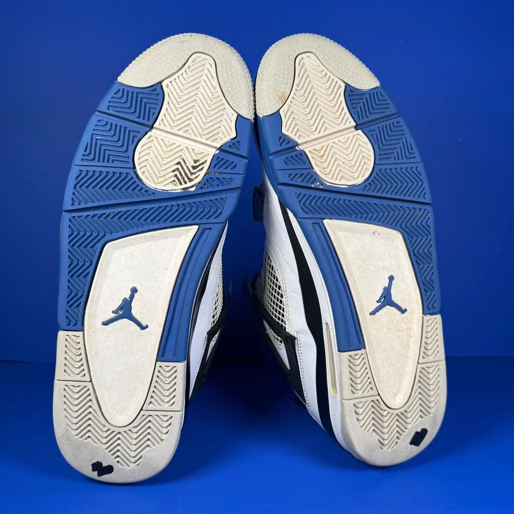 Jordan‎ 4 Retro White Varsity Blue 308497-117 Men's 12 Athletic Sneakers READ